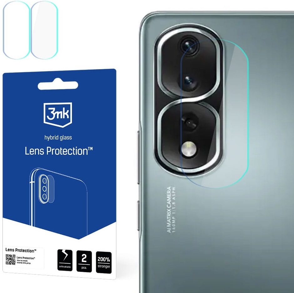 3MK Hybrid Glass Camera Protector - Αντιχαρακτικό Υβριδικό Προστατευτικό Γυαλί για Φακό Κάμερας Honor 80 Pro - 4 Τεμάχια