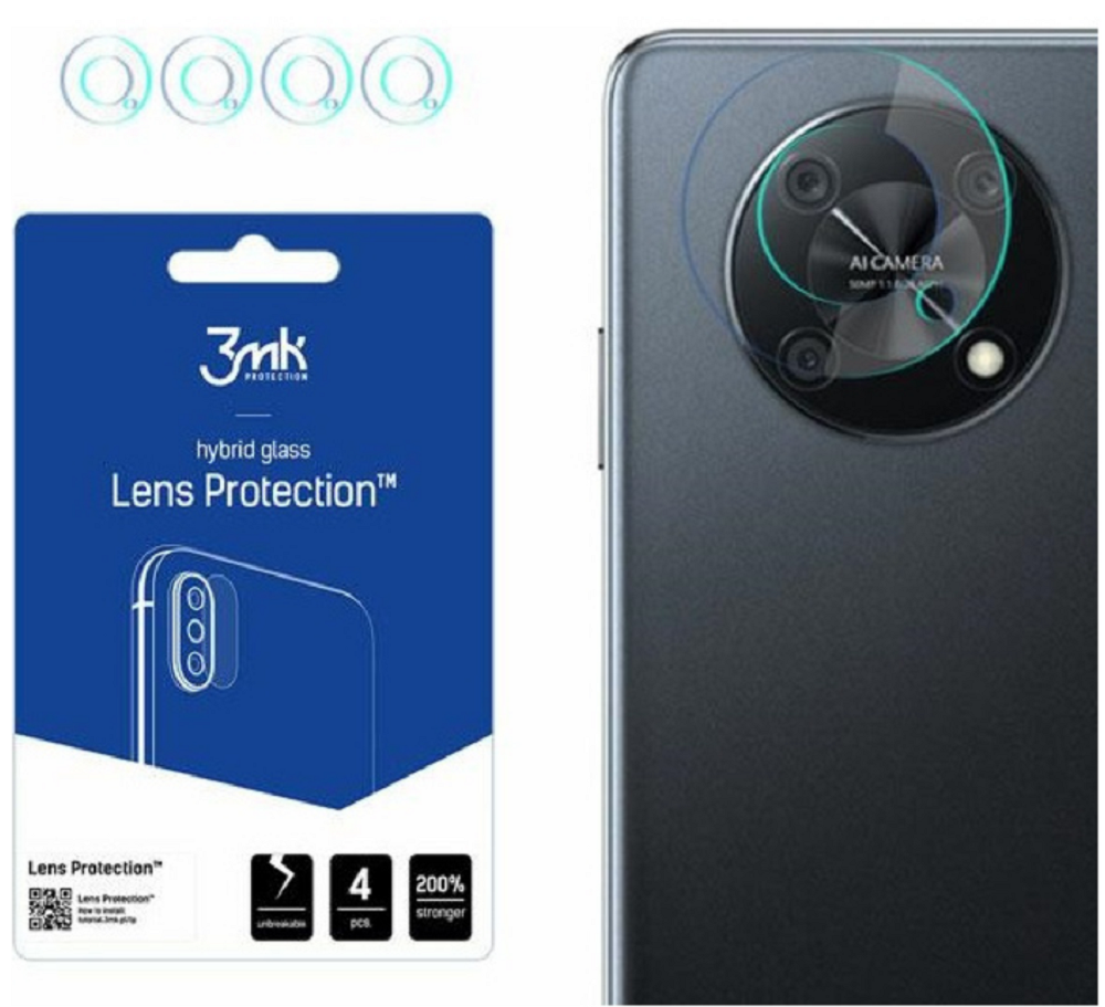 3MK Hybrid Glass Camera Protector - Αντιχαρακτικό Υβριδικό Προστατευτικό Γυαλί για Φακό Κάμερας Huawei Nova Y90 - 4 Τεμάχια3MK Hybrid Glass Camera Protector - Αντιχαρακτικό Υβριδικό Προστατευτικό Γυαλί για Φακό Κάμερας Huawei Nova Y90 - 4 Τεμάχια