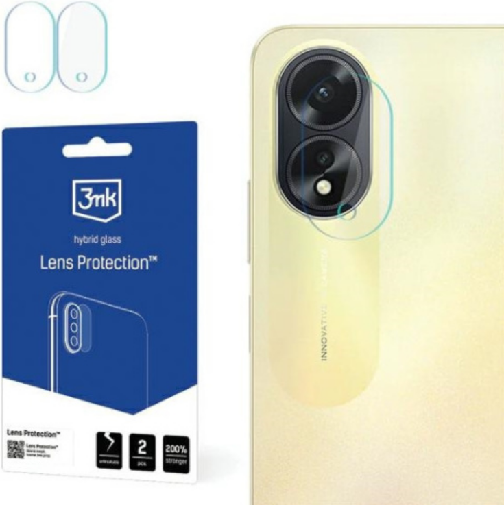 3MK Hybrid Glass Camera Protector - Αντιχαρακτικό Υβριδικό Προστατευτικό Γυαλί για Φακό Κάμερας Oppo A38 - 4 Τεμάχια
