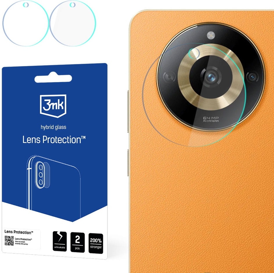 3MK Hybrid Glass Camera Protector - Αντιχαρακτικό Υβριδικό Προστατευτικό Γυαλί για Φακό Κάμερας Realme Narzo 60 - 4 Τεμάχια