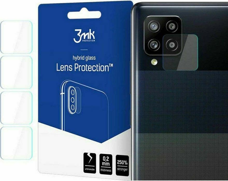 3MK Hybrid Glass Camera Protector - Αντιχαρακτικό Υβριδικό Προστατευτικό Γυαλί για Φακό Κάμερας Samsung Galaxy A22 5G - 4 Τεμάχια