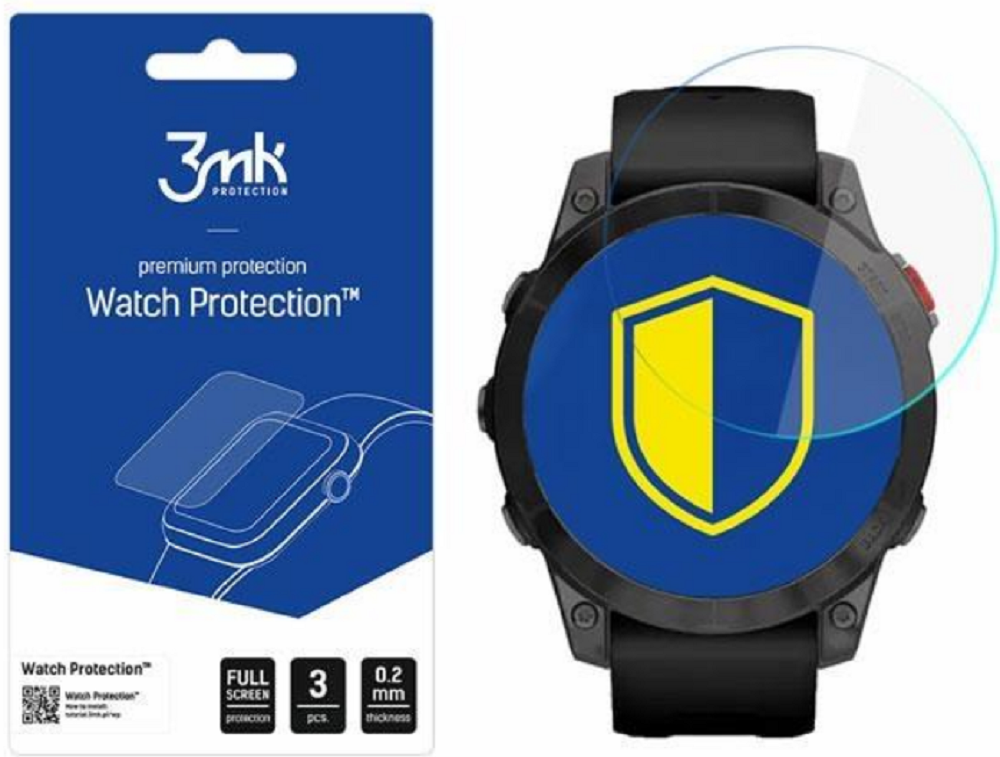 3MK Premium Flexible Glass - Αντιχαρακτικό Υβριδικό Προστατευτικό Γυαλί - Garmin Epix 2 - 0.2mm - 3 Τεμάχια