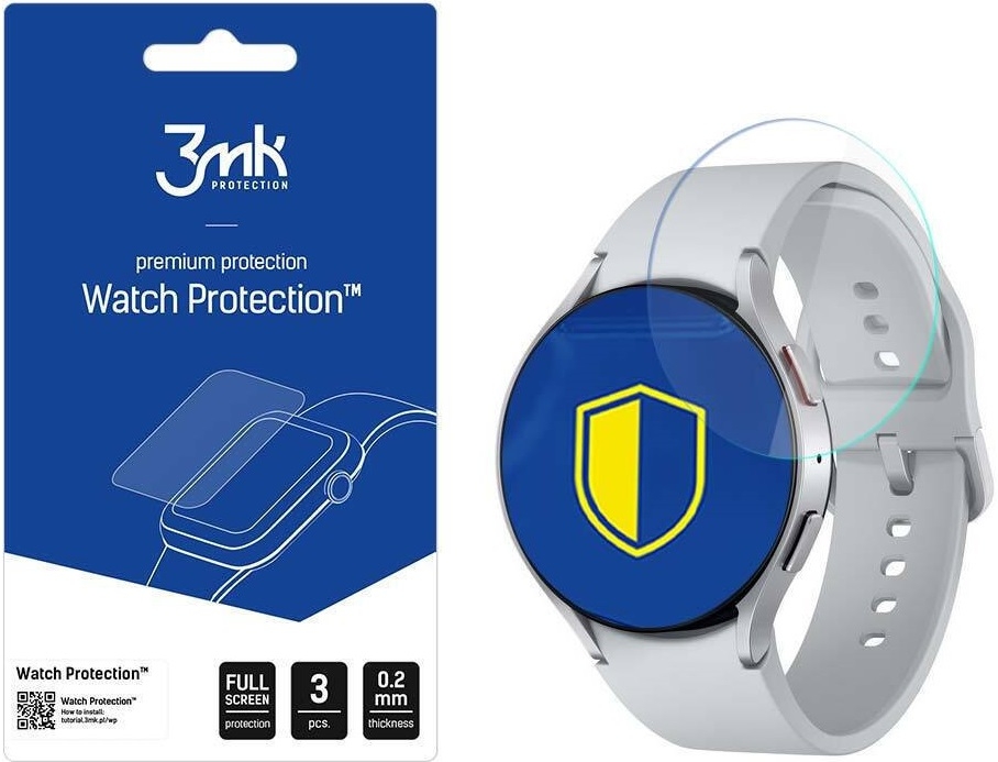 3MK Premium Flexible Glass - Αντιχαρακτικό Υβριδικό Προστατευτικό Γυαλί - Samsung Galaxy Watch 6 44mm - 0.2mm - 3 Τεμάχια (5903108533393)