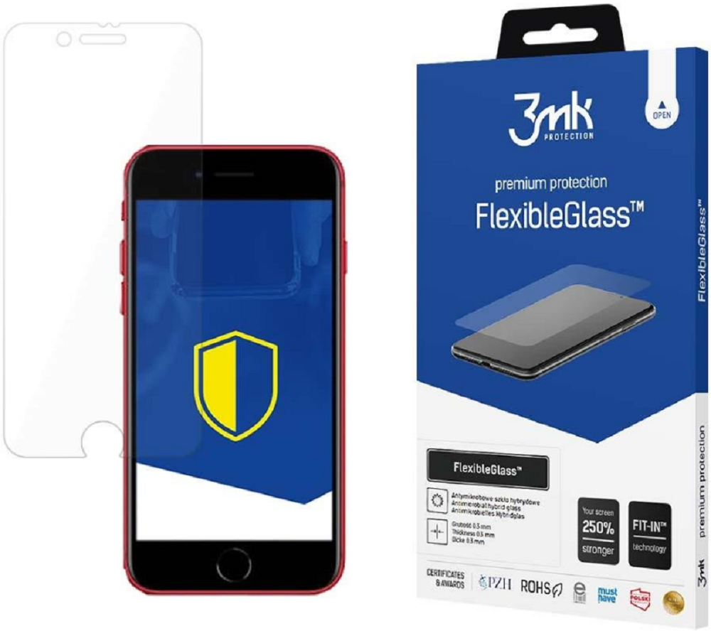 3MK Premium Flexible Glass - Αντιχαρακτικό Υβριδικό Προστατευτικό Γυαλί Οθόνης - Apple iPhone SE 2022 / 2020 / 8 / 7 - 0.3mm