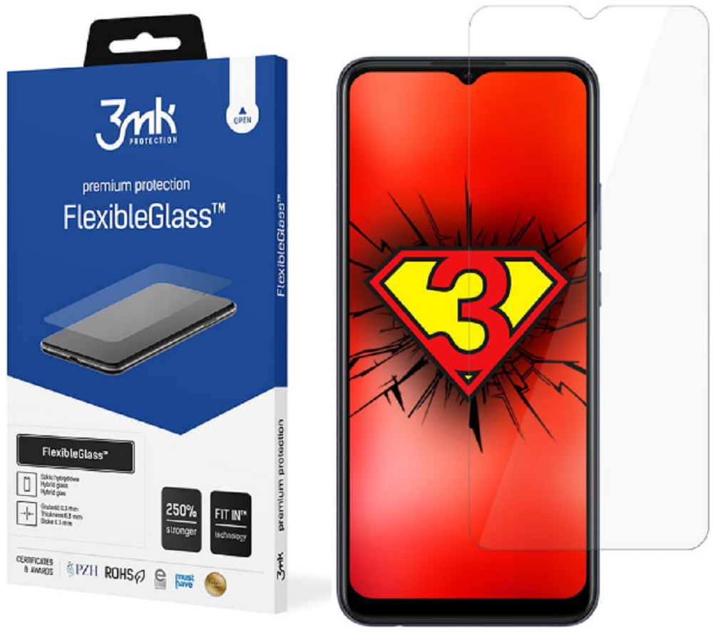 3MK Premium Flexible Glass - Αντιχαρακτικό Υβριδικό Προστατευτικό Γυαλί Οθόνης - Oppo A15 - 0.3mm