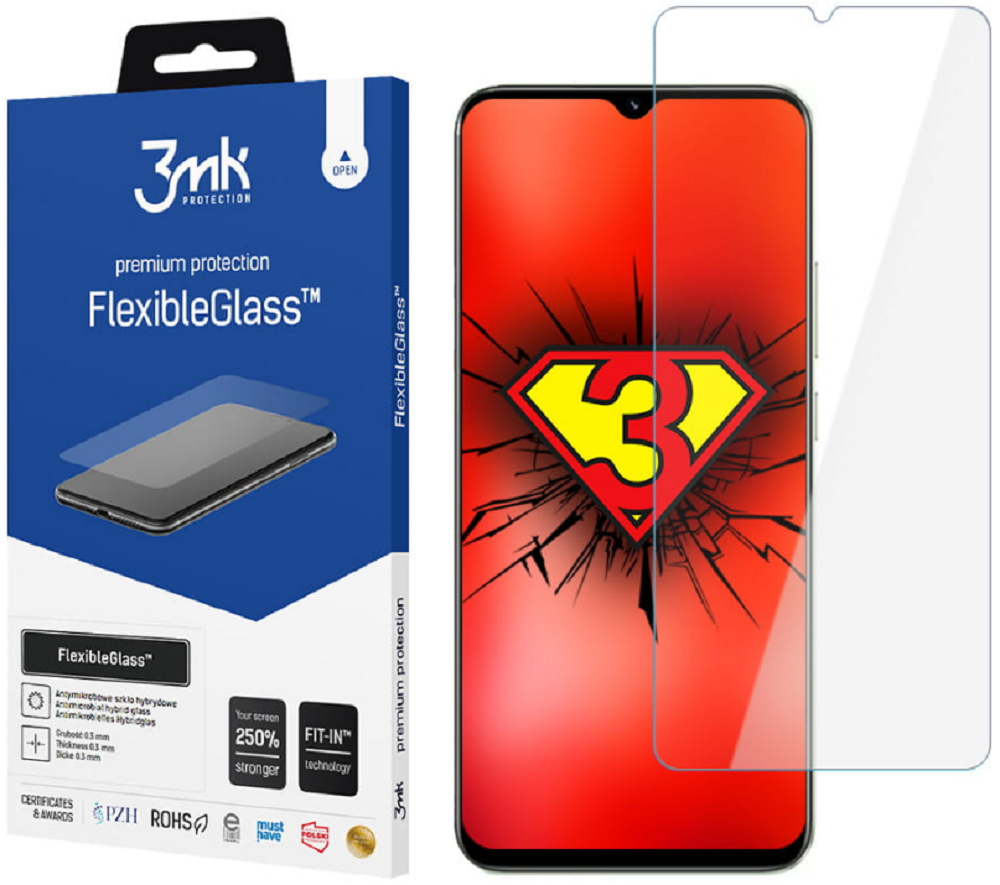 3MK Premium Flexible Glass - Αντιχαρακτικό Υβριδικό Προστατευτικό Γυαλί Οθόνης - Realme C30 - 0.3mm