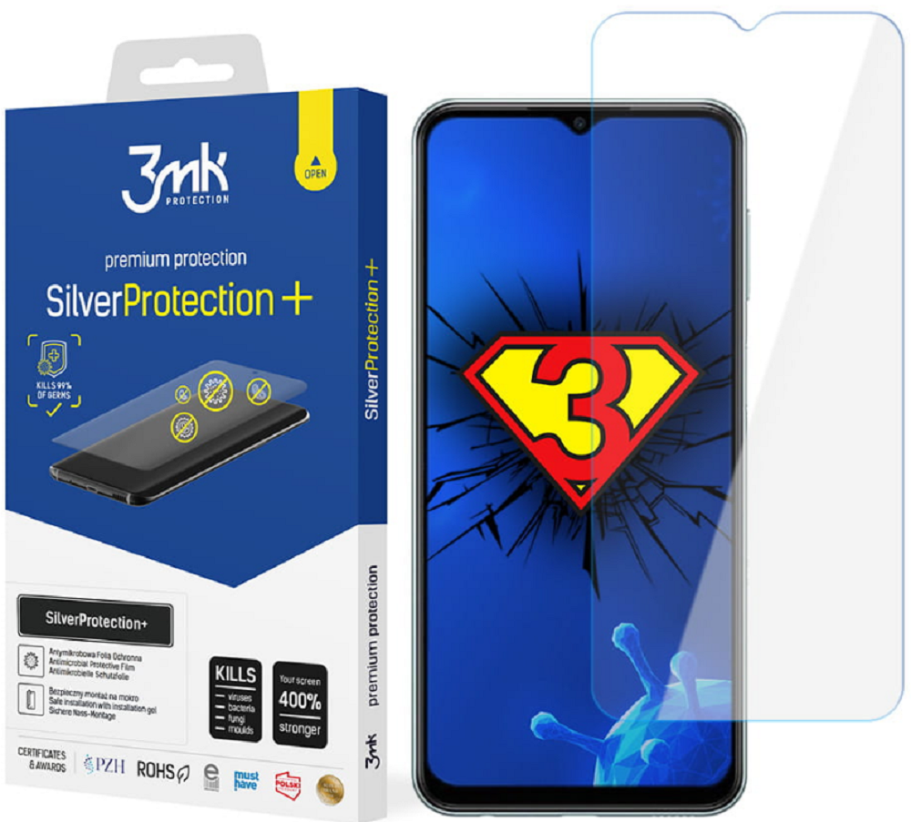 3MK Premium Silver Protection+ Αντιμικροβιακή Μεμβράνη Προστασίας Οθόνης - Samsung Galaxy M23