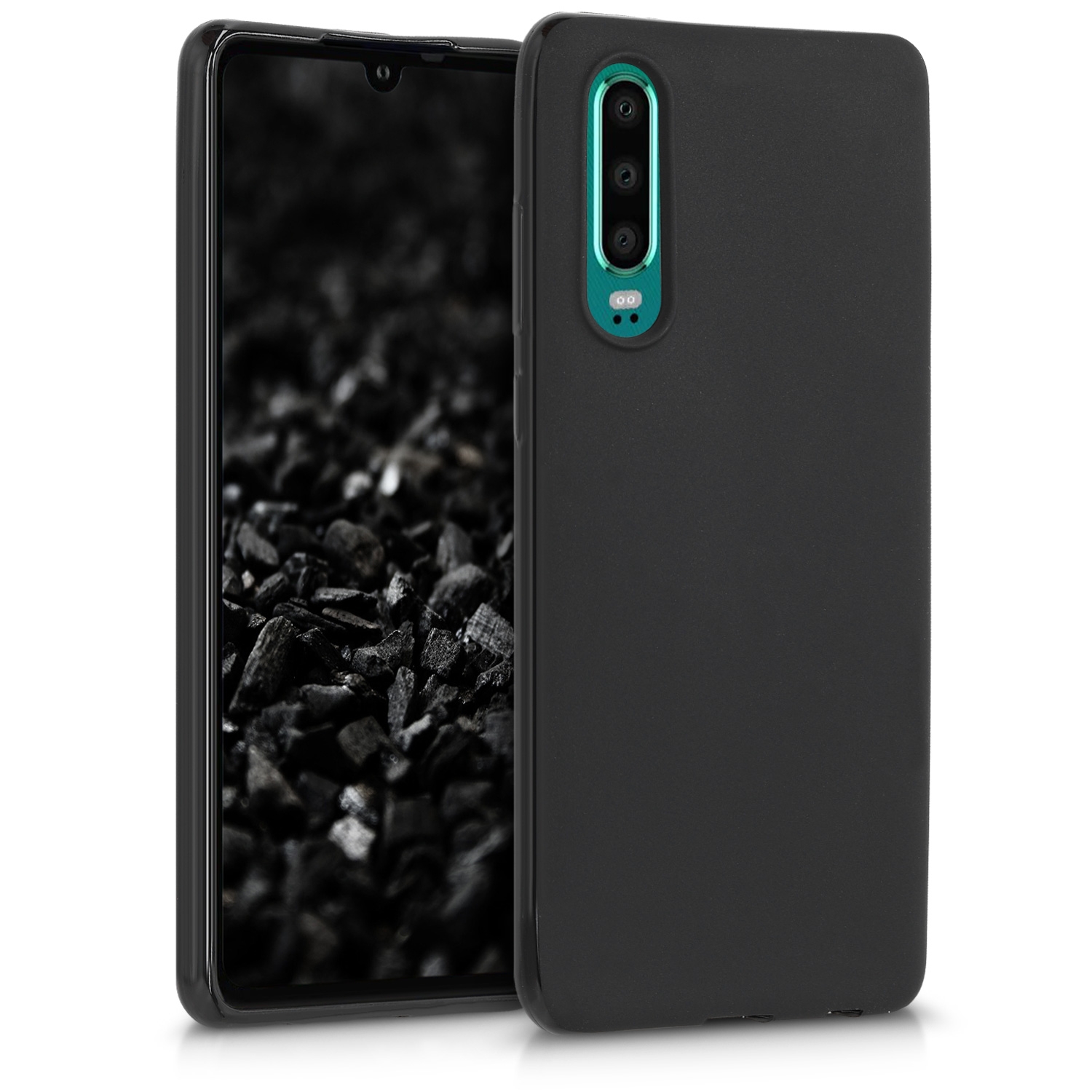 KW Θήκη Σιλικόνης Huawei P30 - Black Matte