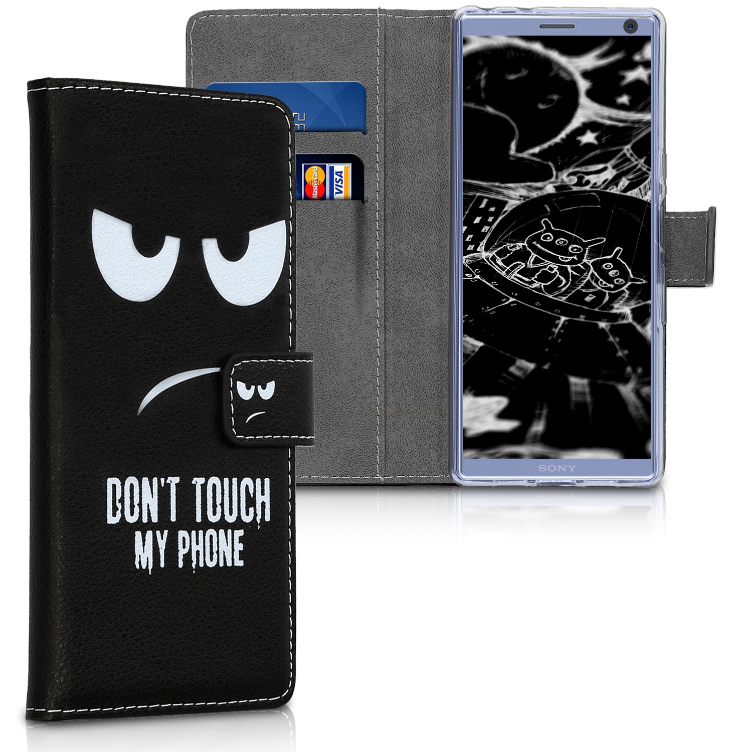 KW Θήκη-Πορτοφόλι Sony Xperia 10 - White / Black