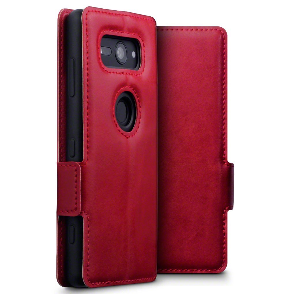Terrapin Low Profile Δερμάτινη Θήκη - Πορτοφόλι Sony Xperia XZ2 Compact - Red 