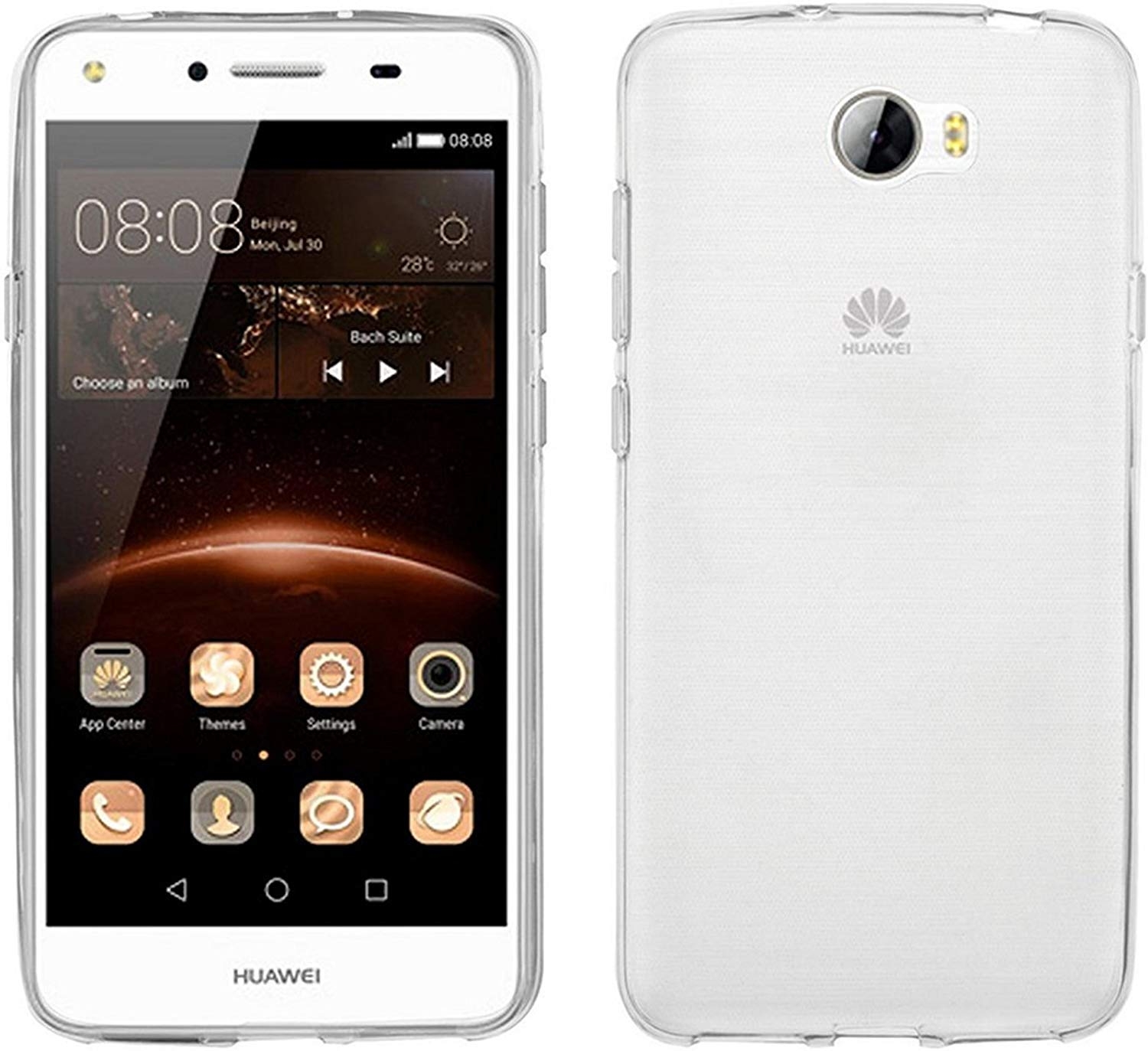 Celly Διάφανη Θήκη Σιλικόνης Huawei Y5 2017 - Clear