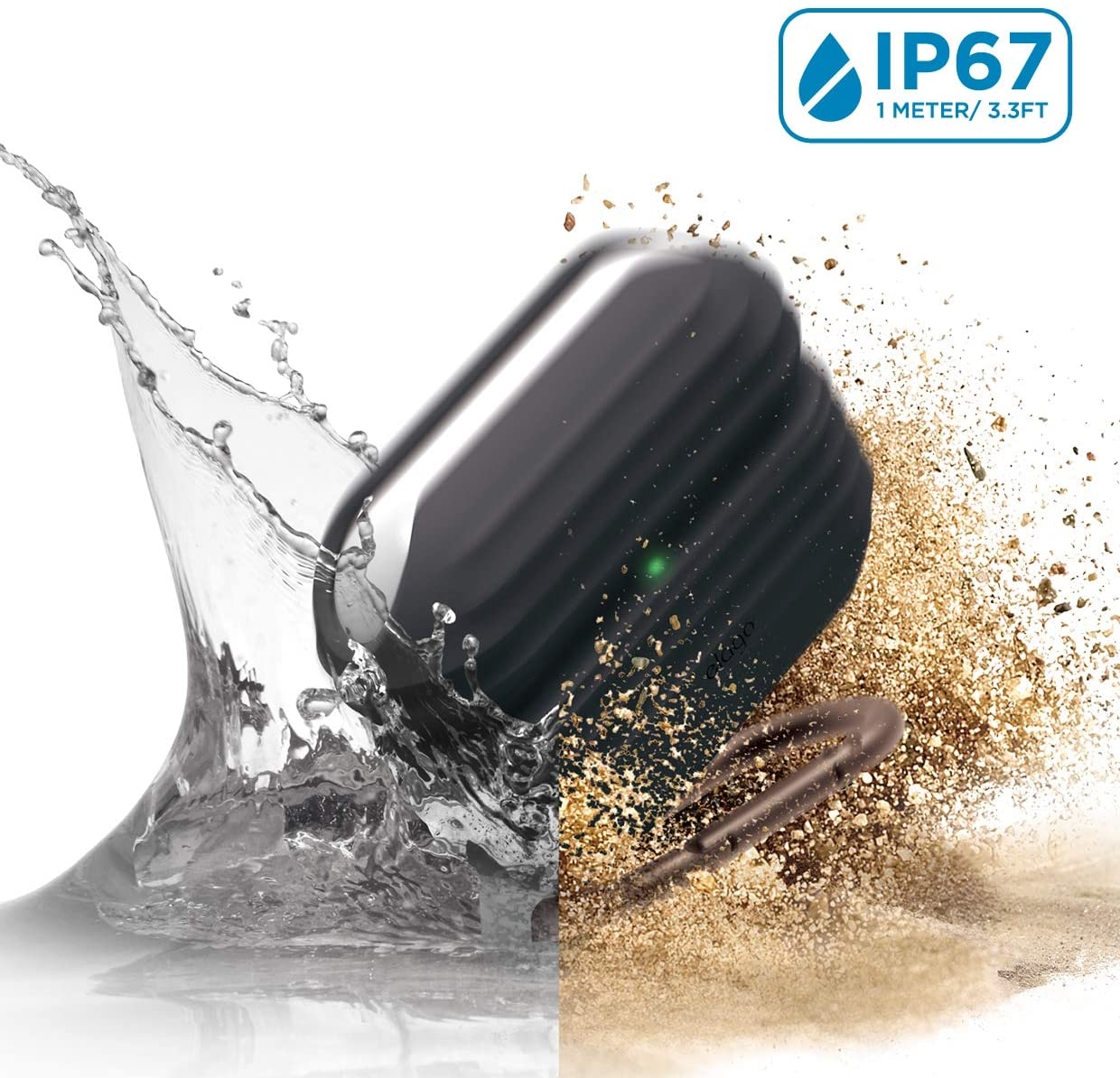 Elago Airpods Pro Waterproof Hang Case - Αδιάβροχη Θήκη για Airpods Pro 2nd Gen / 1st Gen - IP67 - Black