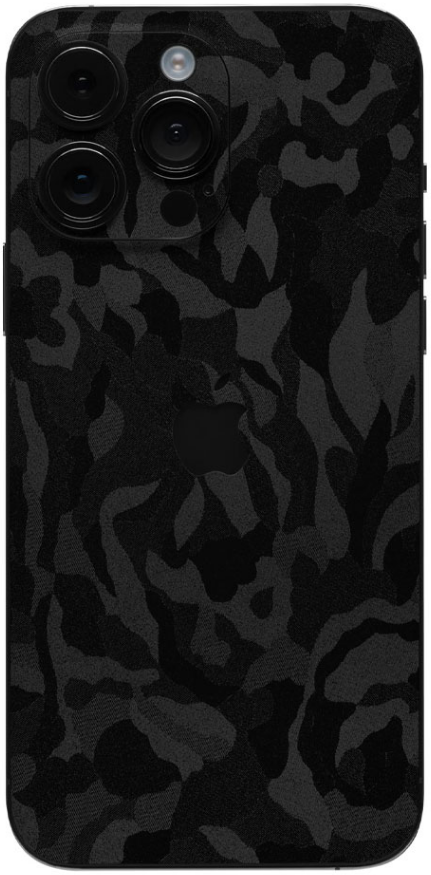Αυτοκόλλητο Skin Προστασίας Πλάτης iPhone Gams Premium Vinyl Skin Back Plate - Camo Black (GAMS-VNL-SKIN-CB-001)