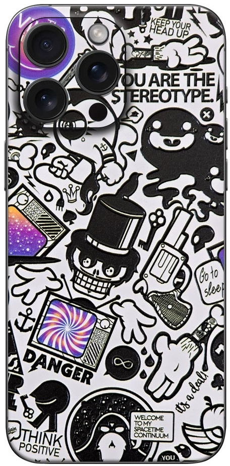 Αυτοκόλλητο Skin Προστασίας Πλάτης - Apple iPhone 15 Pro - Gams Premium Vinyl Skin Back Plate - 3D TV Sticker