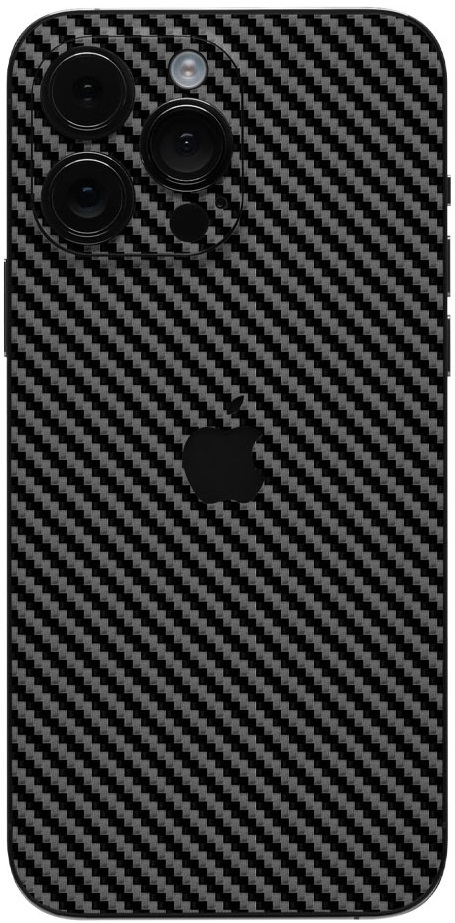 Αυτοκόλλητο Skin Προστασίας Πλάτης - Apple iPhone 15 Pro - Gams Premium Vinyl Skin Back Plate - Carbon Fiber Black