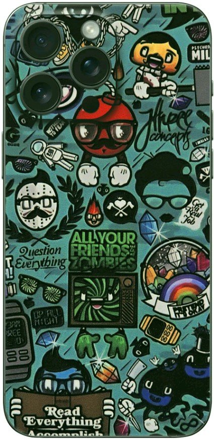 Αυτοκόλλητο Skin Προστασίας Πλάτης - Apple iPhone 15 Pro Max - Gams Premium Vinyl Skin Back Plate - 3D BloodVector