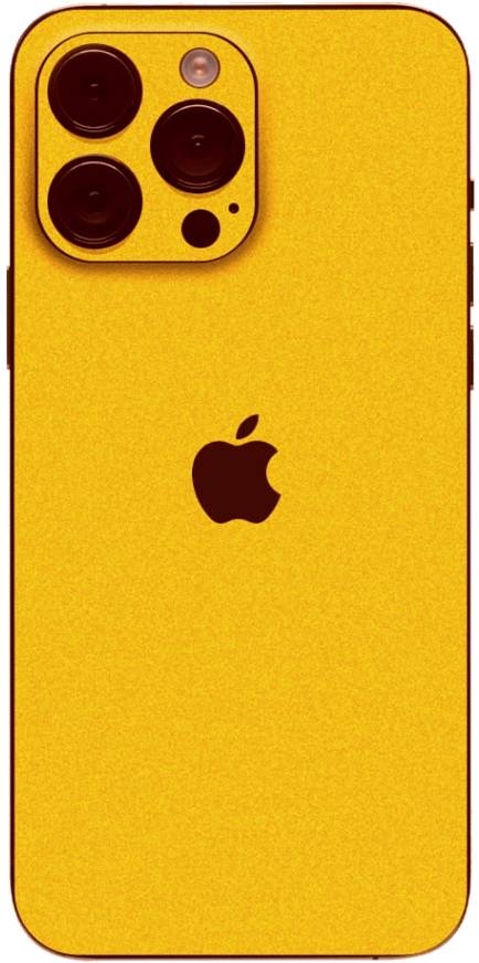 Αυτοκόλλητο Skin Προστασίας Πλάτης - Apple iPhone 15 Pro Max - Gams Premium Vinyl Skin Back Plate - Yellow Satin