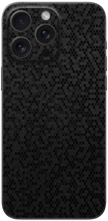 Αυτοκόλλητο Skin Προστασίας Πλάτης - Apple iPhone 16 Pro Max - Gams Premium Vinyl Skin Back Plate - Honeycomb Black