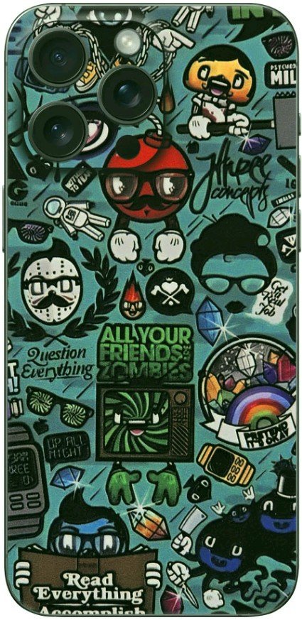 Αυτοκόλλητο Skin Προστασίας Πλάτης iPhone 15 Pro Gams Premium Vinyl Skin Back Plate 3D BloodVector