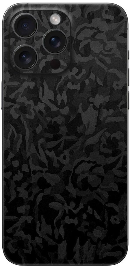 Αυτοκόλλητο Skin Προστασίας Πλάτης iPhone 16 Gams Premium Vinyl Skin Back Plate - Camo Black (GAMS-VNL-SKIN-CB-001-086)