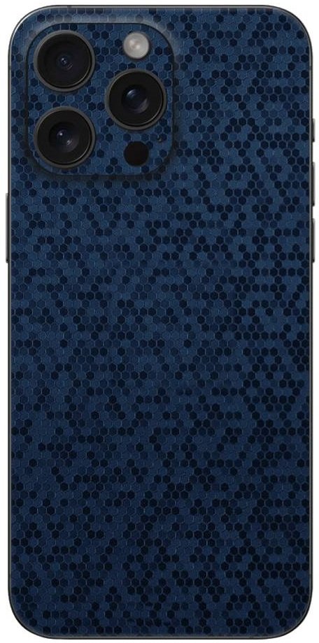 Αυτοκόλλητο Skin Προστασίας Πλάτης iPhone 16 Gams Premium Vinyl Skin Back Plate Honeycomb Blue