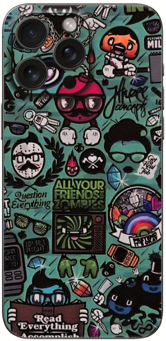 Αυτοκόλλητο Skin Προστασίας Πλάτης iPhone 16 Pro Gams Premium Vinyl Skin Back Plate 3D BloodVector