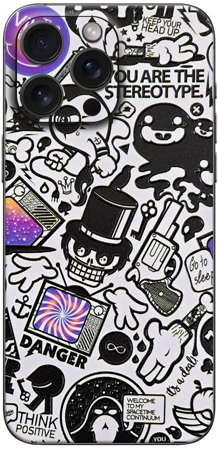 Αυτοκόλλητο Skin Προστασίας Πλάτης iPhone 16 Pro Gams Premium Vinyl Skin Back Plate 3D TV Sticker