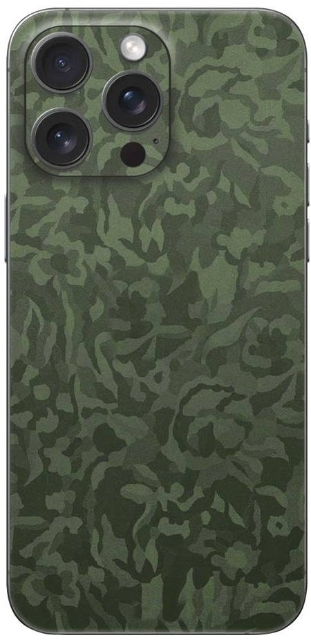Αυτοκόλλητο Skin Προστασίας Πλάτης iPhone 16 Pro Gams Premium Vinyl Skin Back Plate Camo Green
