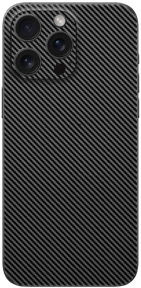 Αυτοκόλλητο Skin Προστασίας Πλάτης iPhone 16 Pro Gams Premium Vinyl Skin Back Plate Carbon Fiber Black