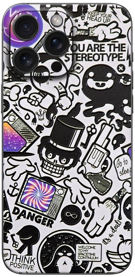 Αυτοκόλλητο Skin Προστασίας Πλάτης iPhone 16 Pro Max Gams Premium Vinyl Skin Back Plate 3D TV Sticker