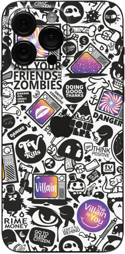 Αυτοκόλλητο Skin Προστασίας Πλάτης iPhone Gams Premium Vinyl Skin Back Plate 3D TV Sticker