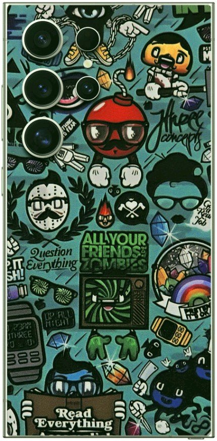 Αυτοκόλλητο Skin Προστασίας Πλάτης Samsung Galaxy S24 Ultra Gams Premium Vinyl Skin Back Plate 3D BloodVector