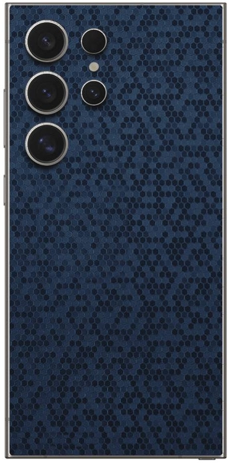 Αυτοκόλλητο Skin Προστασίας Πλάτης - Samsung Galaxy S24 Ultra - Gams Premium Vinyl Skin Back Plate - Honeycomb Blue