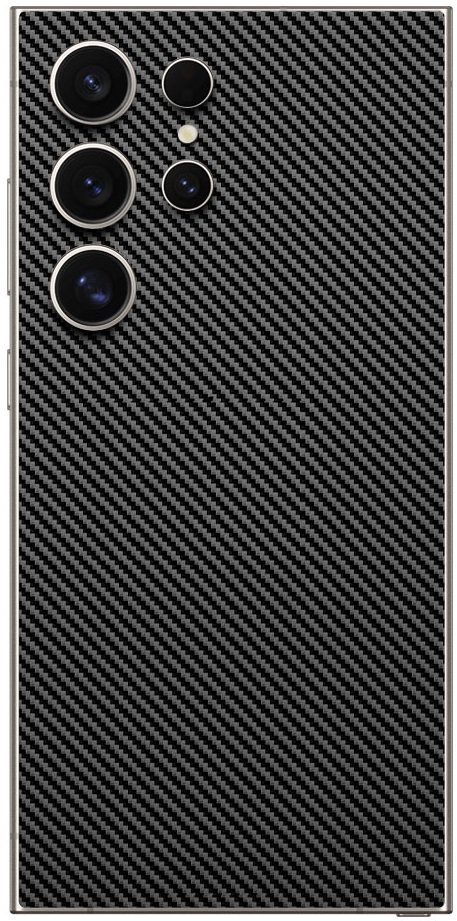 Αυτοκόλλητο Skin Προστασίας Πλάτης Samsung Galaxy S25 Ultra Gams Premium Vinyl Skin Back Plate Carbon Fiber Black