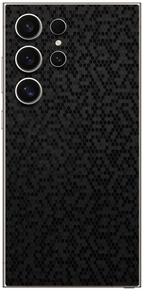 Αυτοκόλλητο Skin Προστασίας Πλάτης Samsung Galaxy S25 Ultra Gams Premium Vinyl Skin Back Plate Honeycomb Black