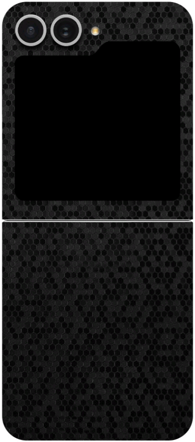Αυτοκόλλητο Skin Προστασίας Πλάτης - Samsung Galaxy Z Flip6 - Gams Premium Vinyl Skin Back Plate - Honeycomb Black