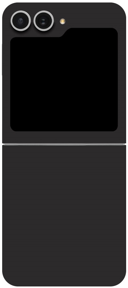 Αυτοκόλλητο Skin Προστασίας Πλάτης - Samsung Galaxy Z Flip6 - Gams Premium Vinyl Skin Back Plate - Black Matte