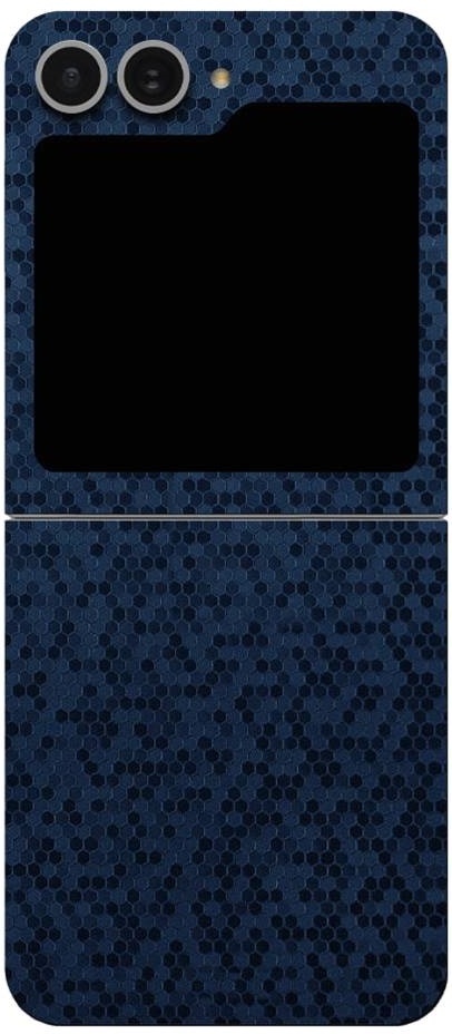 Αυτοκόλλητο Skin Προστασίας Πλάτης - Samsung Galaxy Z Flip6 - Gams Premium Vinyl Skin Back Plate - Honeycomb Blue