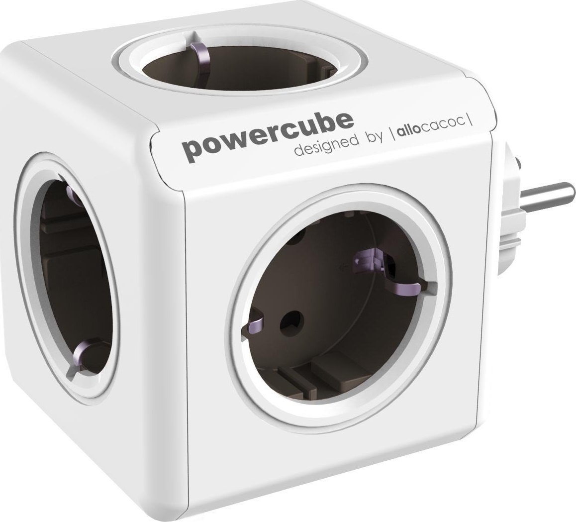 Allocacoc PowerCube Original - Πολύπριζο με 5 Υποδοχές - Grey - 2 Έτη Εγγύηση (1100GY/DEORPC)