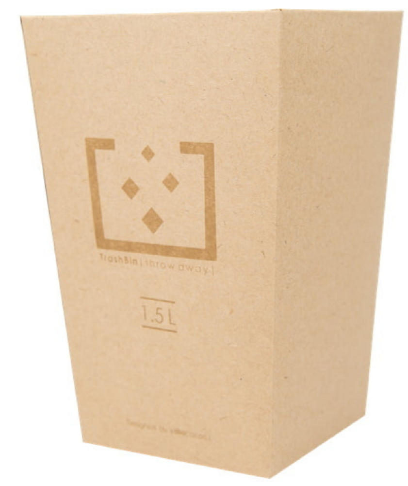 Allocacoc TrashΒin / Throwaway - Κάδος Απορριμμάτων Γραφείου από Χαρτόνι - 1.5L - 5 Τεμάχια - Brown / Beige 