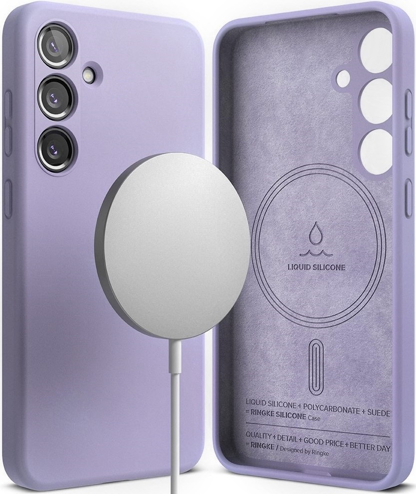 Ανθεκτική MagSafe Θήκη Σιλικόνης - Samsung Galaxy S24 - Ringke Silicone Magnetic - Lavender