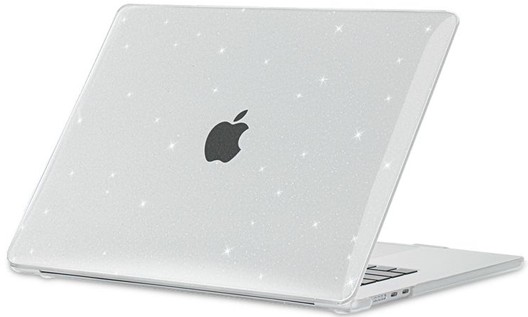 Ανθεκτική Σκληρή Θήκη - Apple MacBook Air 13" M4 2025 / M3 2024 / M2 2022 - Tech-Protect SmartShell - Glitter Clear 