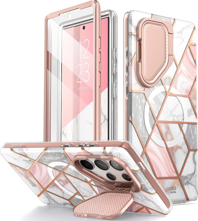 Ανθεκτική Θήκη MagSafe με Κάλυμμα για την Κάμερα - Samsung Galaxy S24 Ultra - Supcase i-Blason Cosmo Mag - Marble