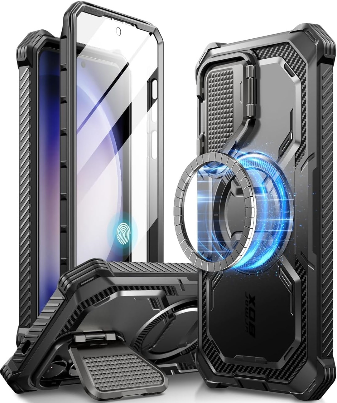 Ανθεκτική Θήκη MagSafe με Μεταλλικό Κάλυμμα για την Κάμερα - Samsung Galaxy S24 - Supcase i-Blason Armorbox Mag - Black