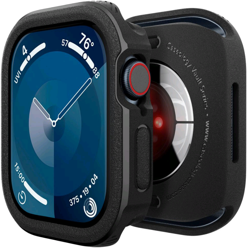 Ανθεκτική Θήκη Σιλικόνης - Apple Watch 11 / 10 46mm - Caseology Vault - Matte Black