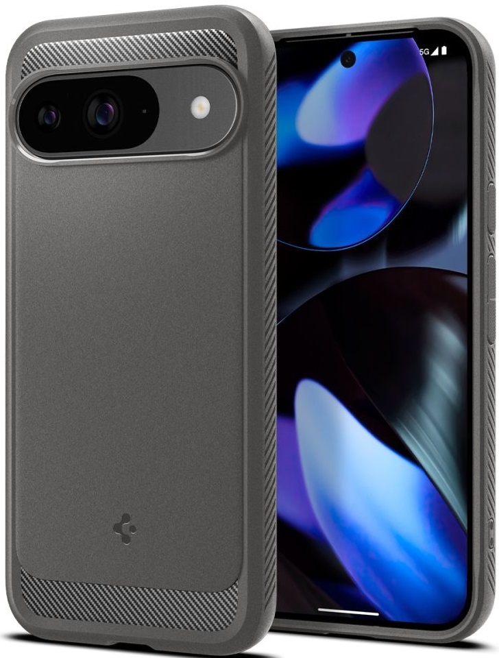 Ανθεκτική Θήκη Σιλικόνης - Google Pixel 9 / 9 Pro - Spigen Rugged Armor - Marble Gray