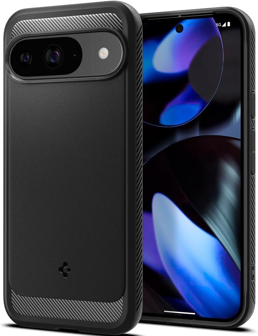 Ανθεκτική Θήκη Σιλικόνης - Google Pixel 9 / 9 Pro - Spigen Rugged Armor - Matte Black (ACS07685)