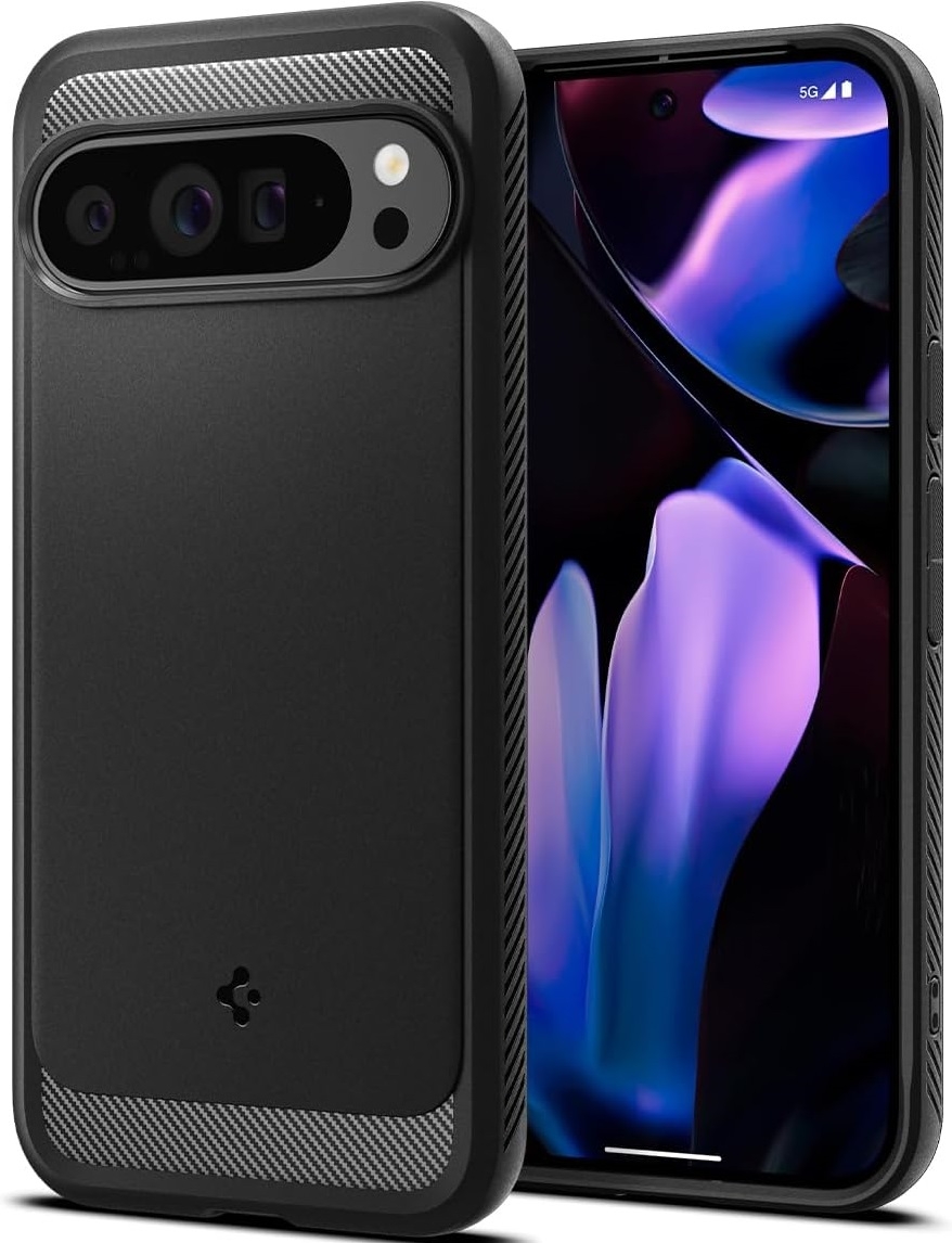 Ανθεκτική Θήκη Σιλικόνης - Google Pixel 9 Pro XL - Spigen Rugged Armor - Matte Black