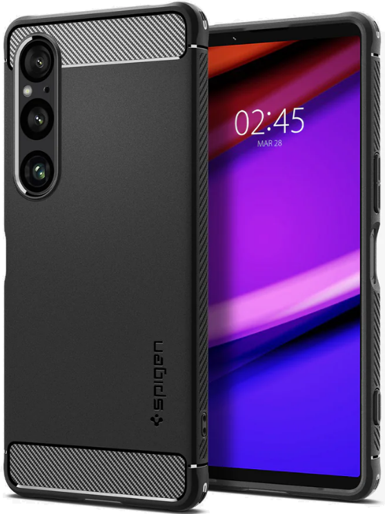 Ανθεκτική Θήκη Σιλικόνης - Sony Xperia 1 VI - Spigen Rugged Armor - Matte Black