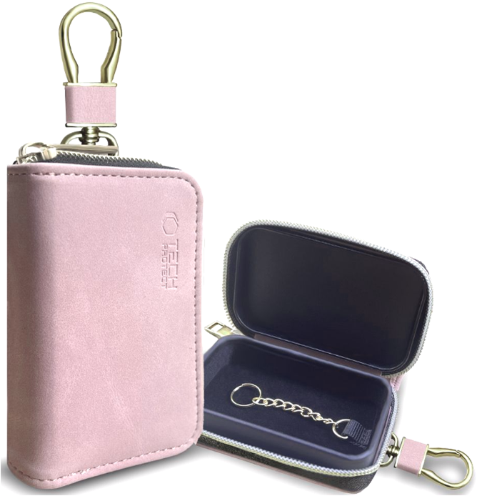 Αντικλεπτική Θήκη Tech-Protect KLR300 Faraday Cage Keyless Προστασίας Κλειδιών Αυτοκινήτου RFID Baby Pink